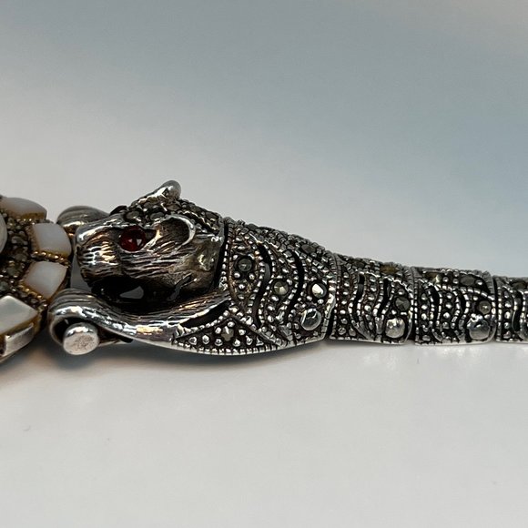 Ladies Vintage Sterling Figural Jaguar Watch - Picture 2 of 6